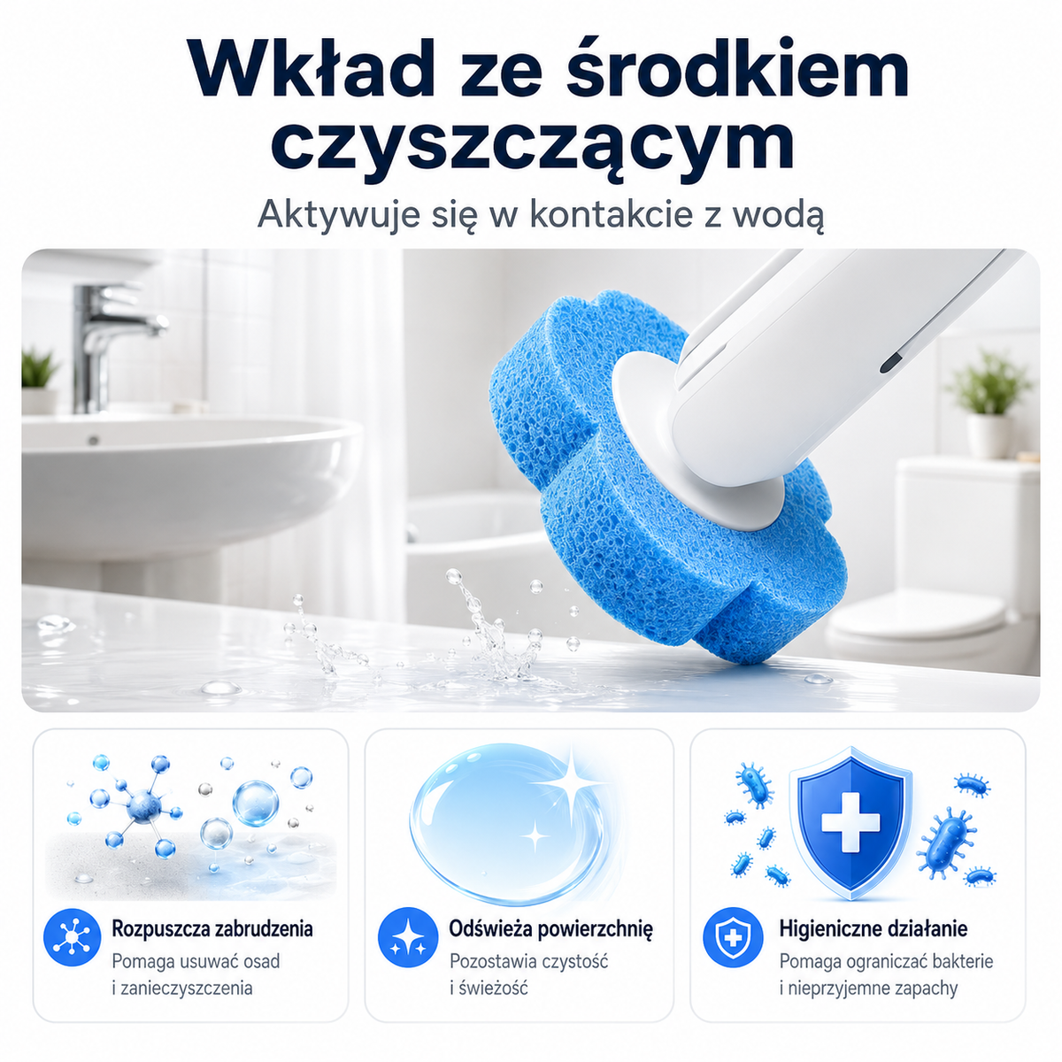 HygioBrush Pro - Bezdotykowa Szczotka do WC z Wymiennymi Główkami